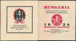 1928 A Hungária Hírlapnyomda Részvénytársaság Harmonikás Kártyanaptára - Sin Clasificación