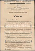 Cca 1930 Magyar Államvasutak Takarék és Segélyszövetkezete Ismertető Füzet 20p. és Körlevél Borítékkal - Unclassified