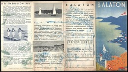 Cca 1930 Balatoni Fürdő- és Kirándulóhelyek, Ismertető Prospektus - Sin Clasificación