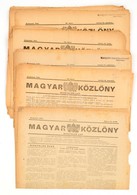 1945 Magyar Közlöny 49.,53-61.,63-64.,71.,79. Számai, összesen 14 Db, 1945. Jún. 12. - Júl. 18., Szerk.: Szabó Zoltán. B - Sin Clasificación