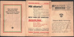 Cca 1950 Vegyes Politikai Nyomtatvány Tétel (Vegyipari Munkások Szakszervezete, Magyar Szocialista Munkáspárt, Dolgozó I - Unclassified