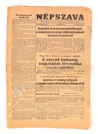 1956. Október 31. A Népszava 84. évfolyamának 257. Száma, Benne A Forradalom Híreivel - Sin Clasificación
