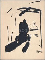 Cca 1980 Szegedi Szüts István (1893-?) Festőművész Karácsonyi Ofszet üdvözlőlapja, 18,5×14 Cm - Unclassified