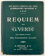 Cca 1920 Verdi Requiem Zongoraátirat Kottafüzet - Other & Unclassified
