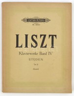 Cca 1910 Liszt Zongoradarabok, Kottafüzet - Andere & Zonder Classificatie