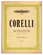 Cca 1910 Corelli Hegedű és Zongora Szonáták Kottafüzet - Andere & Zonder Classificatie