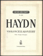 Haydn, Joseph: Konzert Für Violoncell Und Orchester. Szerk.: Gevaert, F. A. Lipcse, é. N., VEB Breitkopf & Härtel Musikv - Altri & Non Classificati