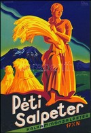 Cca 1930 Gönczi-Gebhardt Tibor (1902-1994): Péti Salpeter Litho Kisplakát. Klösz Nyomda / Péti Salpeter Litho Poster 20x - Andere & Zonder Classificatie