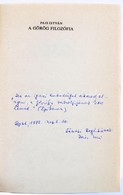 Paizs István: A Görög Filozófia. Dedikált! Bp., 1988 Szerzői. Egészvászon Kötés, Papír Védőborítóval. - Ohne Zuordnung