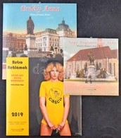 3 Db Bontatlan Nagy Alakú Falinaptár 2019-ből: Erdély Anno, Nagy Magyarország Anno, Retro Reklámok / 3 Unopened Big Size - Ohne Zuordnung