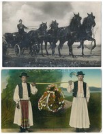 ** * 20 Db RÉGI Magyar Népviseletes Motívumlap / 20 Pre-1945 Hungarian Folklore Motive Postcards - Unclassified