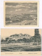 ** 11 Db RÉGI Használatlan Görög Városképes Lap és Motívumlap: Szobrok / 11 Pre-1945 Unused Greek Town-view (Athens) Pos - Sin Clasificación