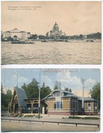 ** 2 Db RÉGI Orosz Városképes Lap / 2 Pre-1945 Russian Town-view Postcards: Losinoostrovskaya Railway Station (Moscow),  - Ohne Zuordnung