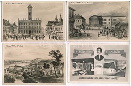 ** 8 Db Az 1848-as Szabadságharc Centenárium (1848-1948) Emlékére Kiadott Képeslap / 8 Memorial Postcards Commemorating  - Unclassified