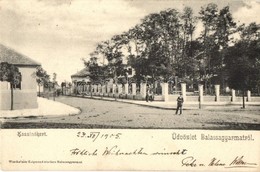 T2 1905 Balassagyarmat, Kaszinókert. Wertheimer Zsigmond Kiadása + KISKÜRTÖS POSTAI ÜGYN. - Unclassified