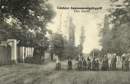 T2 1918 Balatonszentgyörgy, Falu Részlet, Utca, Gyerekek - Unclassified