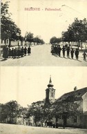 T2 1909 Bezenye, Pallesdorf; Fő Utca, Gyerekek, Templom. Kiadja Nozdroviczky Mária + 'Bezenye Postai ügyn.' - Unclassified