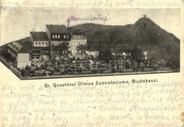 T2/T3 1937 Budakeszi, Dr. Gosztonyi Vilmos Szanatóriuma, Reklámlap (EB) - Ohne Zuordnung