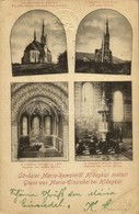 T2/T3 1900 Budapest II. Máriaremete Hidegkút Mellett, Az új Templom Hátrésze, Homlokzat, Belső, Oltár + 'Mária-Remete Bo - Ohne Zuordnung