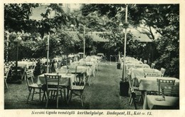 T3/T4 1936 Budapest II. Nardai Gyula Vendéglő Kerthelyisége. Kút Utca 13.  (fa) - Unclassified