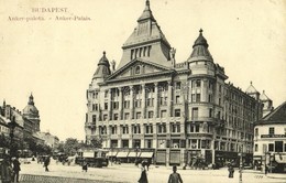 T2 1913 Budapest V. Deák Tér, Anker Palota, Villamosok, Polacsek és Ekker-Pártos üzlete. N.M. Bp. - Sin Clasificación