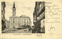 * T2/T3 1909 Budapest V. Szervita Tér és Templom, Zelenkay, Szénásy és Lang M. üzlete (r) - Sin Clasificación