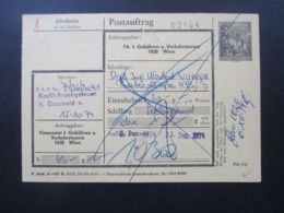 Österreich 1973 /74 Postauftrag AKB 9 Kraftfahrzeugsteuer Finanzamt Für Gebühren Stempel Adressat Verweigert Die Annahme - Lettres & Documents