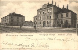 T2/T3 1905 Szombathely, Gyalogsági Laktanya. Knebel Jenő Cs. és Kir. Udvari Fényképész (EK) - Unclassified