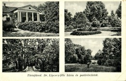 T2/T3 1935 Tiszafüred, Dr. Lipcsey Féle Kúria és Park, Kastély (EK) - Unclassified