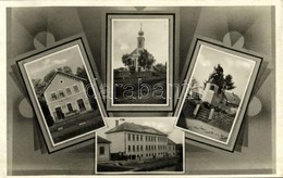 T2 1943 Véménd, Templom, Hősök Szobra, Vasútállomás, Római Katolikus Elemi Népiskola. Kundelein Foto - Unclassified
