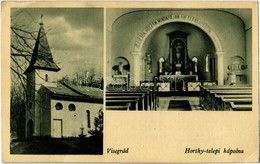 T2/T3 1945 Visegrád, Horthy Telepi Kápolna, Belső, Oltár (fa) - Sin Clasificación
