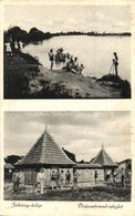 T2/T3 Zákány-telep, Zákány; Dráva Strand, Fürdőzők, Férfi Fényképezőgéppel (EK) - Unclassified