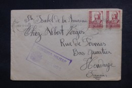 ESPAGNE - Cachet De Censure De Burgos Sur Enveloppe Pour La France En 1937, Affranchissement Plaisant - L 46771 - Marques De Censures Républicaines