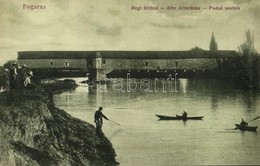 ** T3 Fogaras, Fagaras; Régi Olt Híd, Evezős Csónakok. Kiadja Thierfeld Dávid / Alte Altbrücke / Podul Vechiu / Olt Rive - Ohne Zuordnung