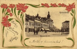 T2 1901 Kolozsvár, Cluj; Mátyás Király Tér, New York Szálloda, Schuster Emil, Hanitz Sándor, Dániel Antal, Hubay Károly  - Sin Clasificación