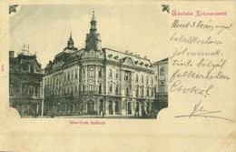 T2/T3 1901 Kolozsvár, Cluj; New York Szálloda, Csiky Mihály üzlete / Hotel, Shops  (EK) - Ohne Zuordnung