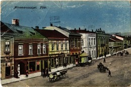 T3 Máramarossziget, Sighetu Marmatiei; Fő Tér, Gyógyszertár, üzletek / Main Square, Pharmacy, Shops (non PC) + 1940 Mára - Ohne Zuordnung