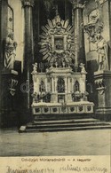* T2/T3 1914 Máriaradna, Radna (Lippa, Lipova); Búcsújáróhely, Kegytemplom, Kegyoltár / Pilgrimage Church, Interior, Alt - Unclassified
