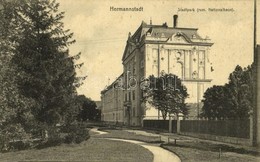 T2 1915 Nagyszeben, Hermannstadt, Sibiu; Városliget, Román Nemzeti Ház / Stadtpark, Rum. Nationalhaus / Park, Romanian N - Unclassified