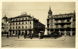 T2 1942 Nagyvárad, Oradea;  Horthy Miklós Tér, Egyesült Bank, Pannonia Szálloda, Kávéház és étterem / Square, Bank, Hote - Sin Clasificación