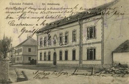 * T2/T3 1913 Feled, Veladin, Jesenské; Kir. Járásbíróság. Winter Sz. Felvétele / District Court (gyűrődés / Crease) - Otros & Sin Clasificación