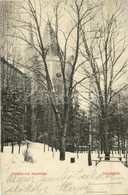 T4 1917 Késmárk, Kezmarok;  Thököly Vár Kápolnája Télen. Schmidt R. C. Kiadása / Thököly Castle's Chapel In Winter (r) - Other & Unclassified