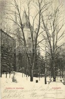 T4 1917 Késmárk, Kezmarok;  Thököly Vár Kápolnája Télen. Schmidt R. C. Kiadása / Thököly Castle's Chapel In Winter (r) - Otros & Sin Clasificación