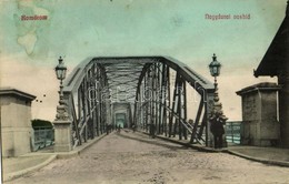 T2/T3 1911 Komárom, Komárno; Nagydunai Vashíd. Kiadja Laky Béla / Danube Iron Bridge (EK) - Other & Unclassified