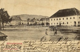 T3 1901 Németpróna, Nemecké Právno, Nitrianske Pravno; Utcakép, Városi Vendégfogadó. Kiadja Richter Rezső / Street View, - Otros & Sin Clasificación