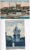 ** * Pozsony, Pressburg, Bratislava;  2 Db Régi Képeslap Ragasztónyommal A Hátoldalakon /  2 Pre-1945 Postcards With Glu - Otros & Sin Clasificación