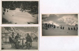 ** * 1932 Tátra, Vysoké Tatry; 6 Db Fotó Képeslap Télen / 6 Photo Postcards From Winter - Otros & Sin Clasificación
