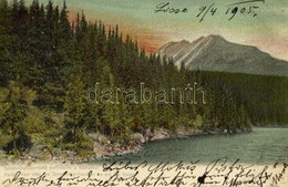 T2 1905 Tátra, Vysoké Tatry; Szentiványi-Csoprbai Tó és Bástya. Feitzinger Ede 1902/12. 467. / Strbské Pleso, Basta / La - Otros & Sin Clasificación