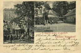 T2 1901 Várgede, Hodejov; Gyógy- és Gőzfürdő, Kút, Vonat A Háttérben / Spa, Well, Train In The Background + 'FÜLEK-MISKO - Other & Unclassified