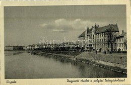 T2/T3 1941 Ungvár, Uzshorod, Uzhhorod, Uzhorod; Ung-parti Részlet, Polgári Leányiskola / Uzh Riverbank, Girls School (EK - Other & Unclassified
